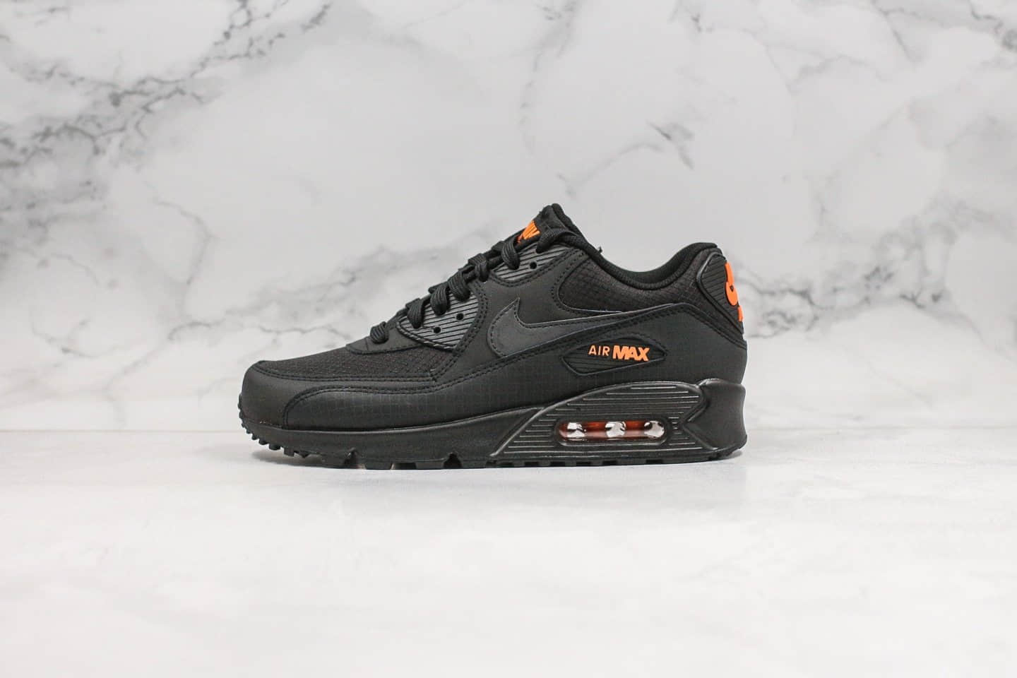 耐克Nike Air Max 90 Essential纯原版本气垫鞋Max90慢跑鞋黑色内置真实气压正确内嵌EVA高弹中底 货号：CT2533-001