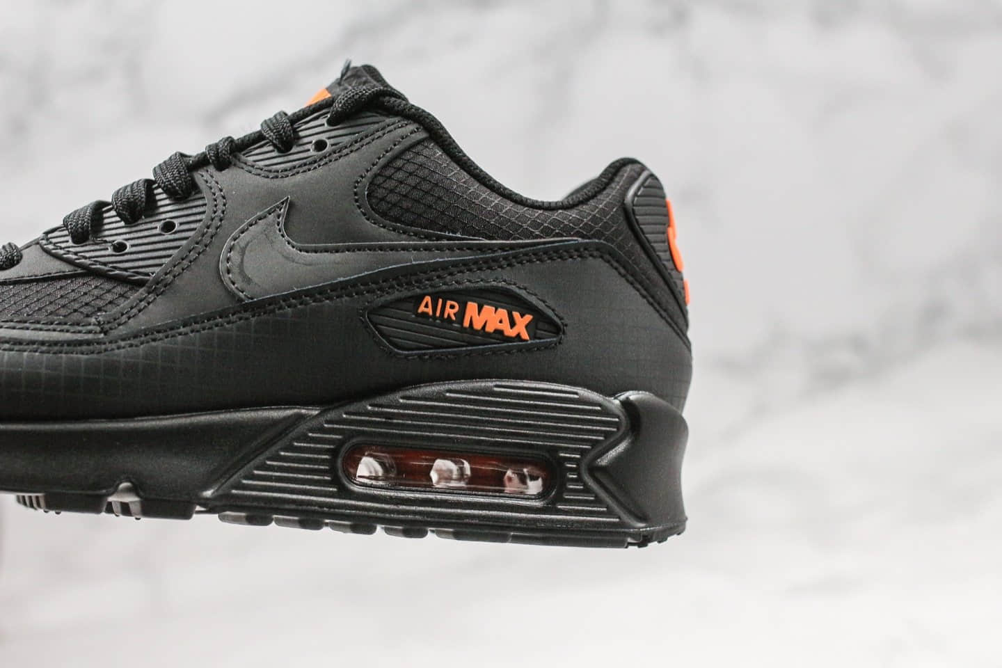 耐克Nike Air Max 90 Essential纯原版本气垫鞋Max90慢跑鞋黑色内置真实气压正确内嵌EVA高弹中底 货号：CT2533-001