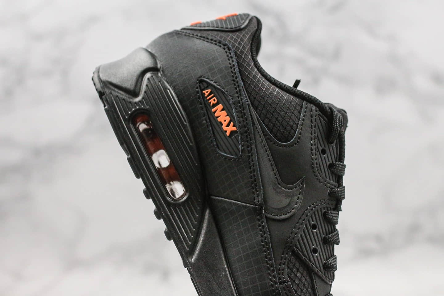 耐克Nike Air Max 90 Essential纯原版本气垫鞋Max90慢跑鞋黑色内置真实气压正确内嵌EVA高弹中底 货号：CT2533-001