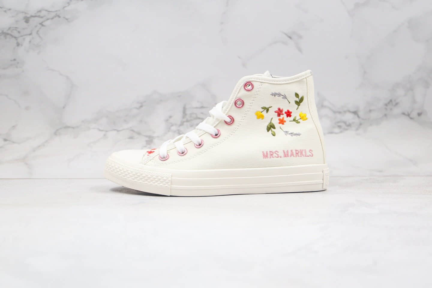 匡威Converse Chuck 70公司级版本高帮花卉白色花草刺绣配色原厂硫化大底正确硅蓝软中底