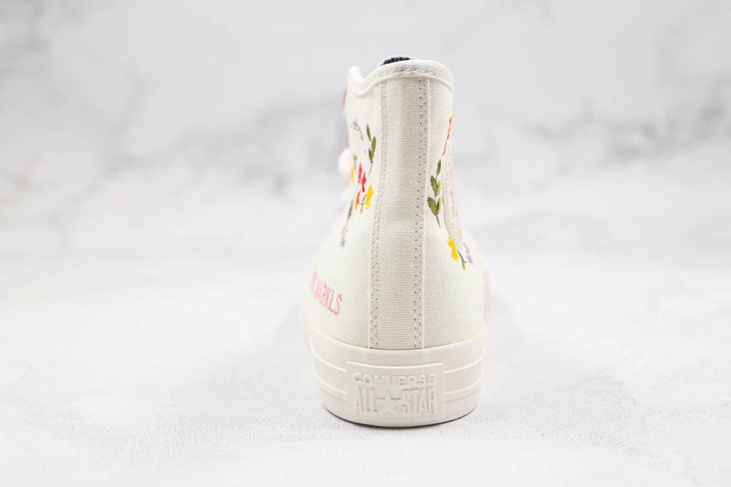 匡威Converse Chuck 70公司级版本高帮花卉白色花草刺绣配色原厂硫化大底正确硅蓝软中底