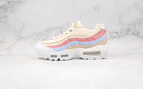 耐克Nike Air Max 95 Plant纯原版本樱花粉棕色Max95气垫鞋粗布红蓝粉棕内置气垫原鞋开模一比一打造 货号：CD7142-800