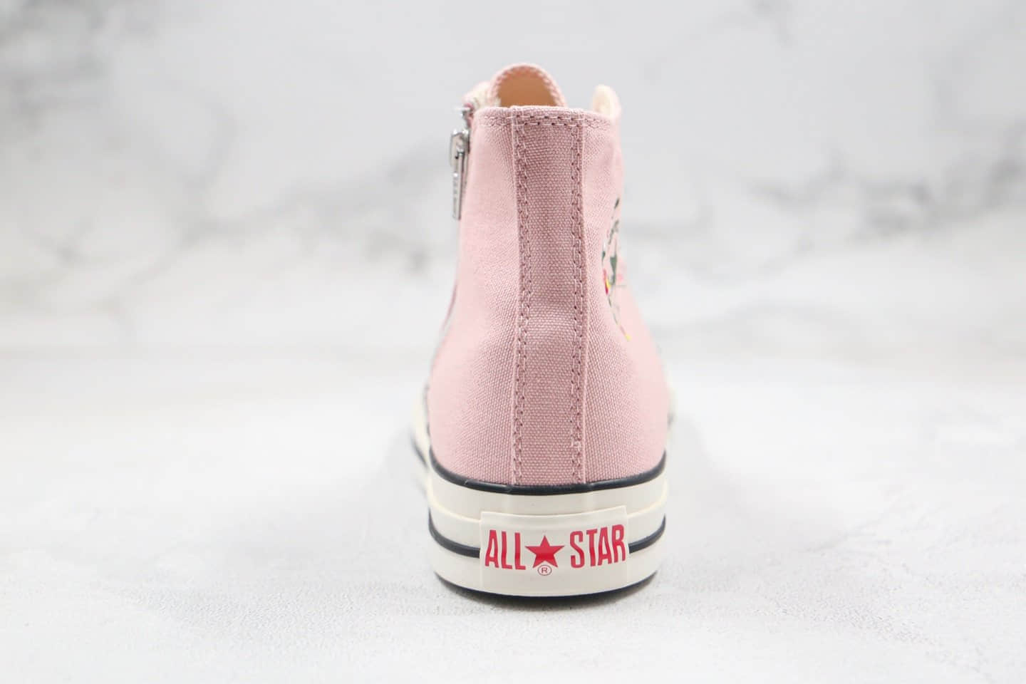 匡威Converse ALL STAR FLOWcROWN公司级版本高帮日本限定花环刺绣拉链花卉粉色原盒原标