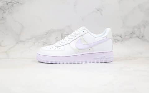 耐克Nike air force 1纯原版本低帮空军一号香芋紫贝壳紫外线配色内置气垫原盒原标 货号：CU3449-100