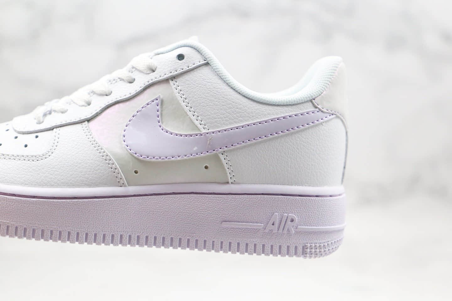 耐克Nike air force 1纯原版本低帮空军一号香芋紫贝壳紫外线配色内置气垫原盒原标 货号：CU3449-100