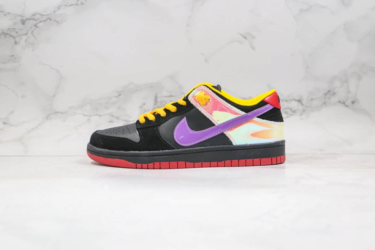 耐克NIKE SB DUNK LOW APPETITE FOR DESTRUCTION低帮SB DUNK纯原版本镭射黑紫色枪炮玫瑰队内置Zoom气垫原楦头纸板打造 货号：304292-052