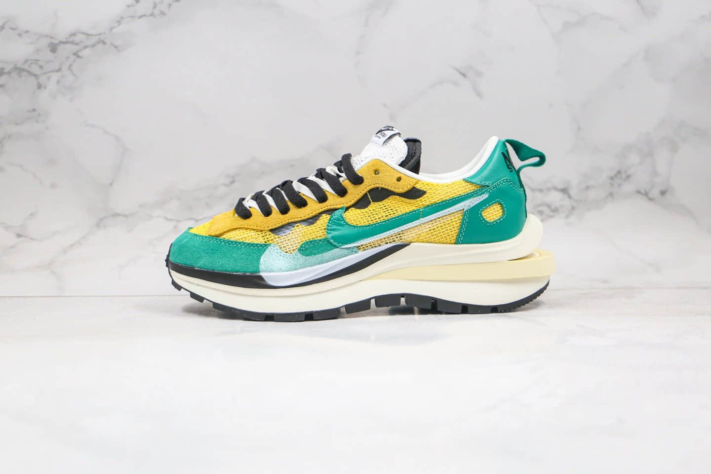 耐克Sacai x Nike Pegasus VaporFly SP Green Yellow Black White纯原版本华夫联名款重叠双钩走秀款黄绿色原鞋开模一比一打造 货号：BV0073-103