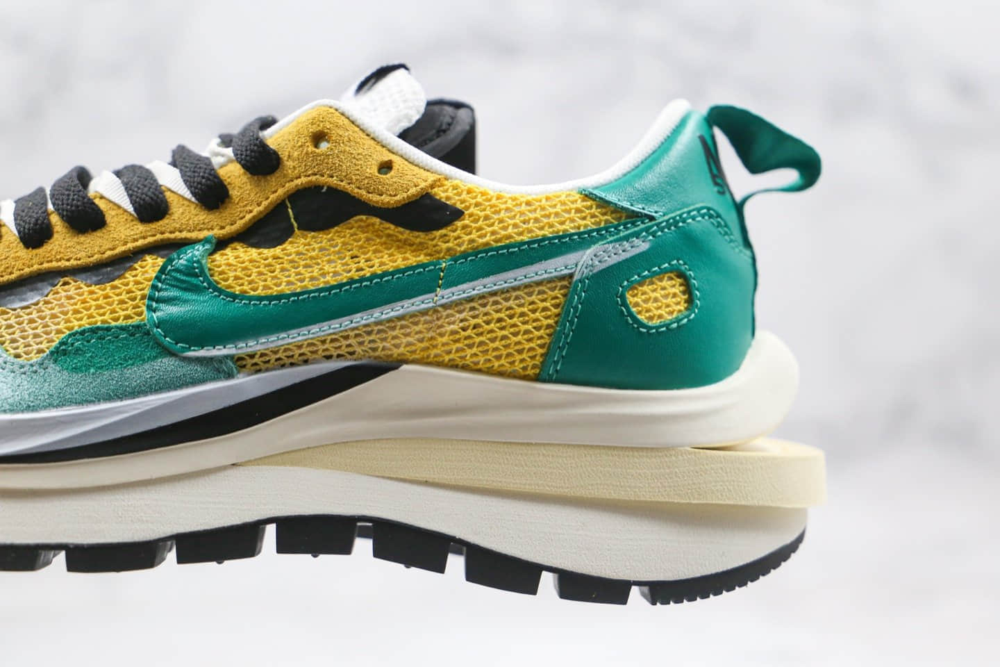 耐克Sacai x Nike Pegasus VaporFly SP Green Yellow Black White纯原版本华夫联名款重叠双钩走秀款黄绿色原鞋开模一比一打造 货号：BV0073-103