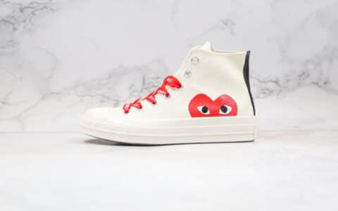 匡威Converse x CDG PLAY X CHANEL公司级版本香奈儿联名款川久保玲高帮帆布鞋原厂硫化大底正确香奈儿鞋带