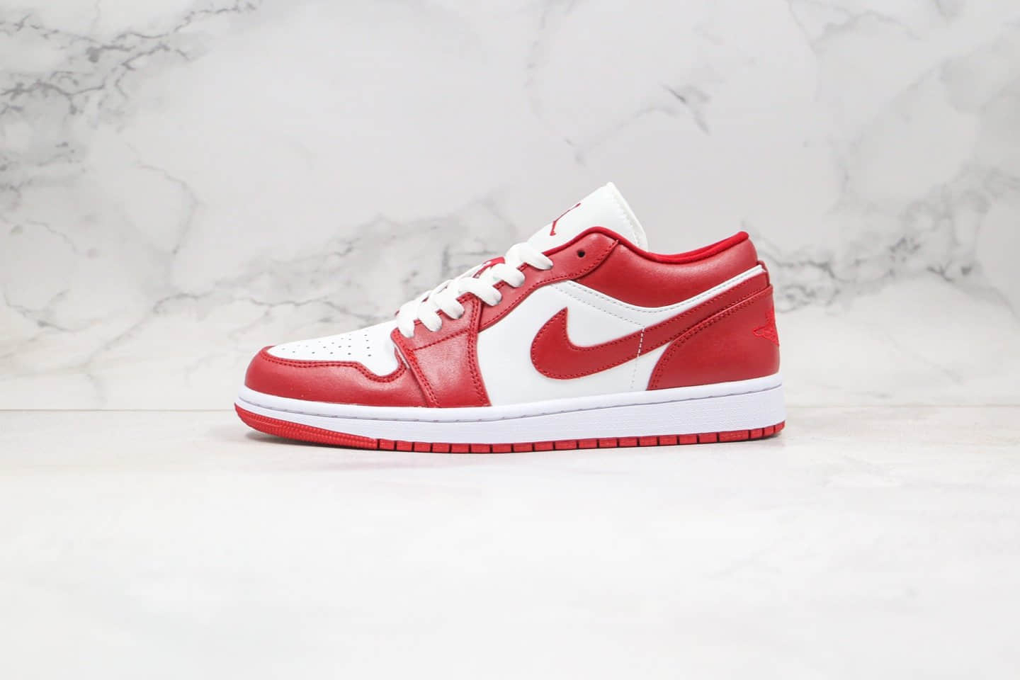 乔丹Air Jordan 1 Low Gym Red纯原版本低帮AJ1体育红白色内置气垫模块原厂头层皮革鞋面 货号：553558-611