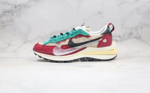 耐克Nike Pegasus VaporFly SP Green Yellow Black White x Sacai华夫联名款重叠双钩走秀款酒红色纯原版本正确EVA缓震材质 货号：BV0073-102