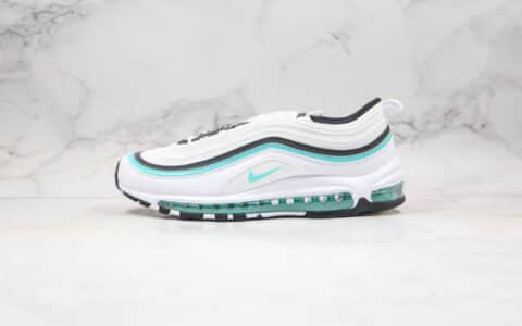 耐克Nike Wmns Air Max 97 QS Tiffany Diamond纯原版本子弹头气垫鞋白黑蒂芙尼绿海外限定配色内置真气垫 货号：CZ3574-130