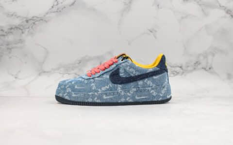 耐克Levi's x Nike Air Force 1 Low纯原版本李维斯联名款低帮空军一号水洗牛仔配色内置气垫正确鞋面材质 货号：CV0670-447