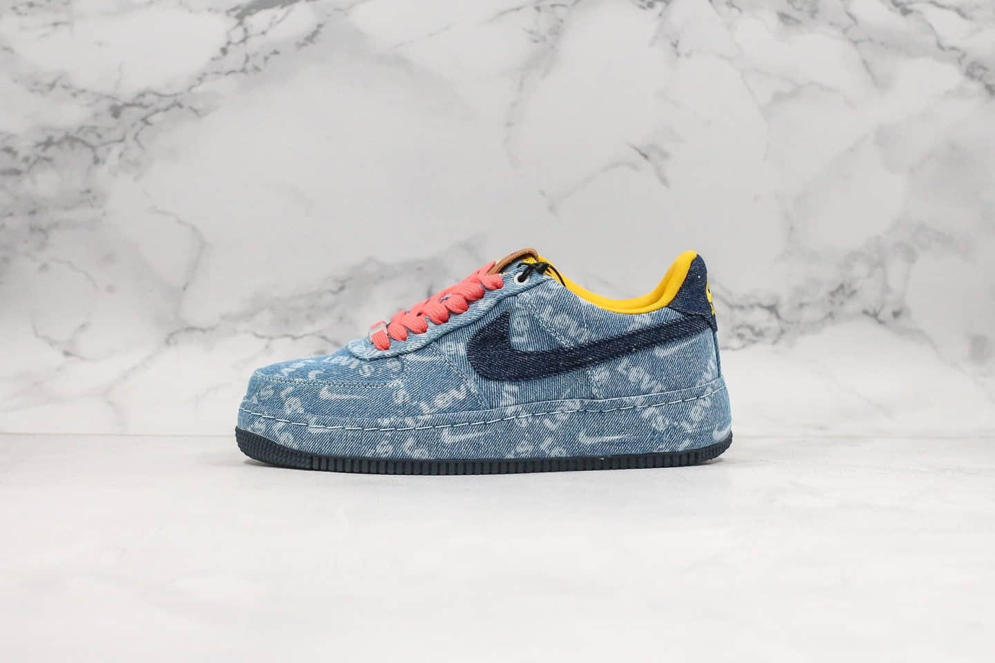 耐克Levi's x Nike Air Force 1 Low纯原版本李维斯联名款低帮空军一号水洗牛仔配色内置气垫正确鞋面材质 货号：CV0670-447