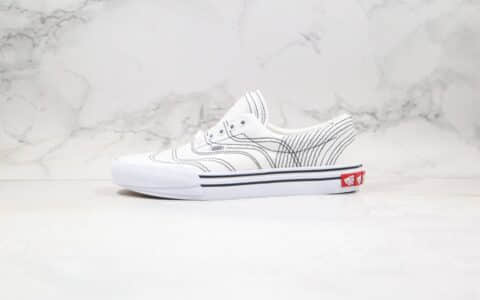 万斯Vans Classics Era 3ra White True Black公司级版本低帮三层重叠假线条纹白色原厂硫化大底内置钢印