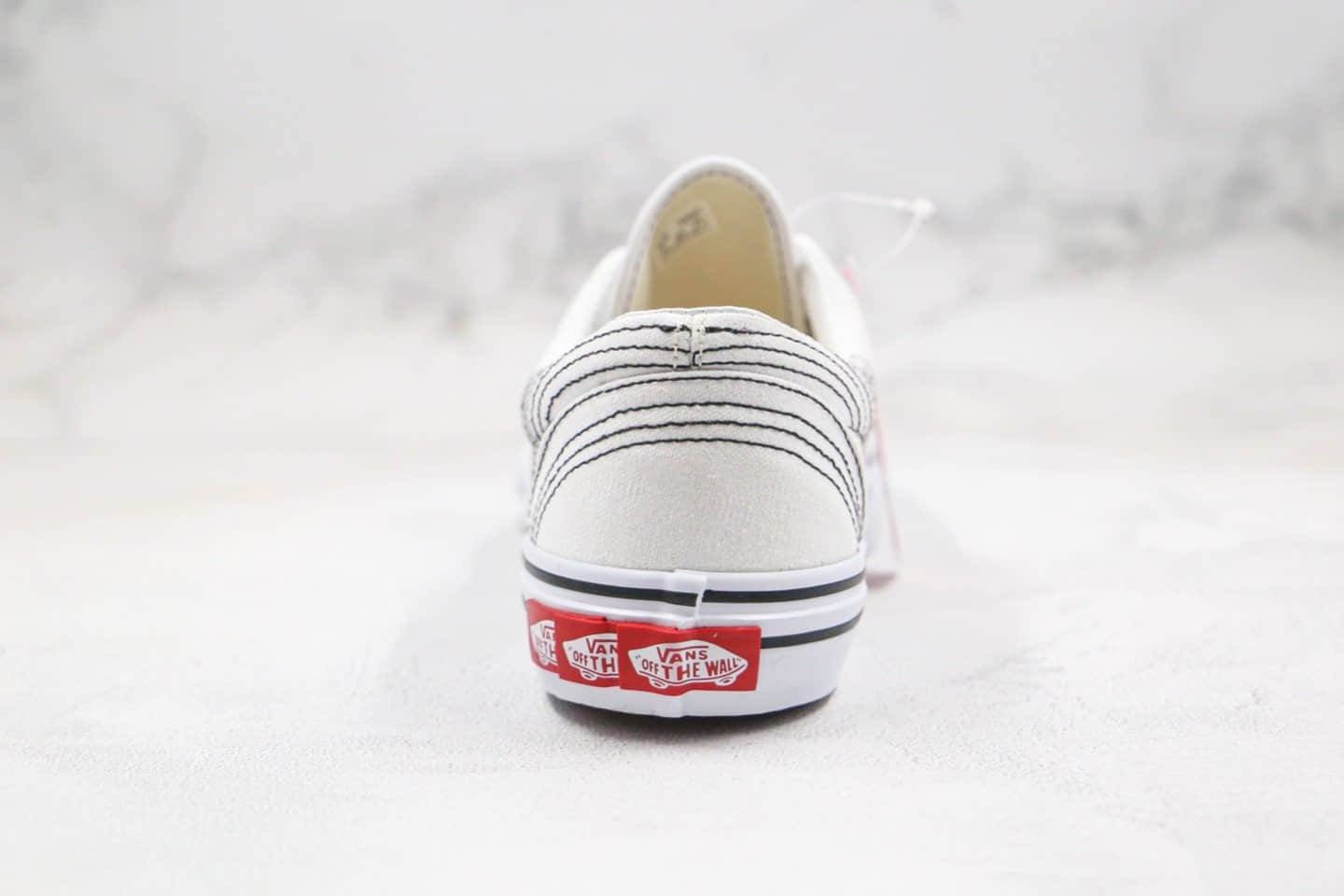 万斯Vans Classics Era 3ra White True Black公司级版本低帮三层重叠假线条纹白色原厂硫化大底内置钢印