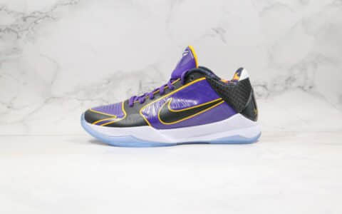 耐克Nike Kobe 5 Protro Lakers纯原版本科比5代湖人紫色配色内置纤维碳板真气垫加持支持实战 货号：CD4991-500