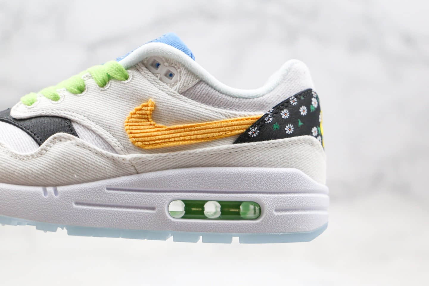 耐克Nike Air Max 1 Daisy Pack纯原版本气垫鞋权志龙同款小雏菊内置真实气垫原盒原标 货号：CW5861-100