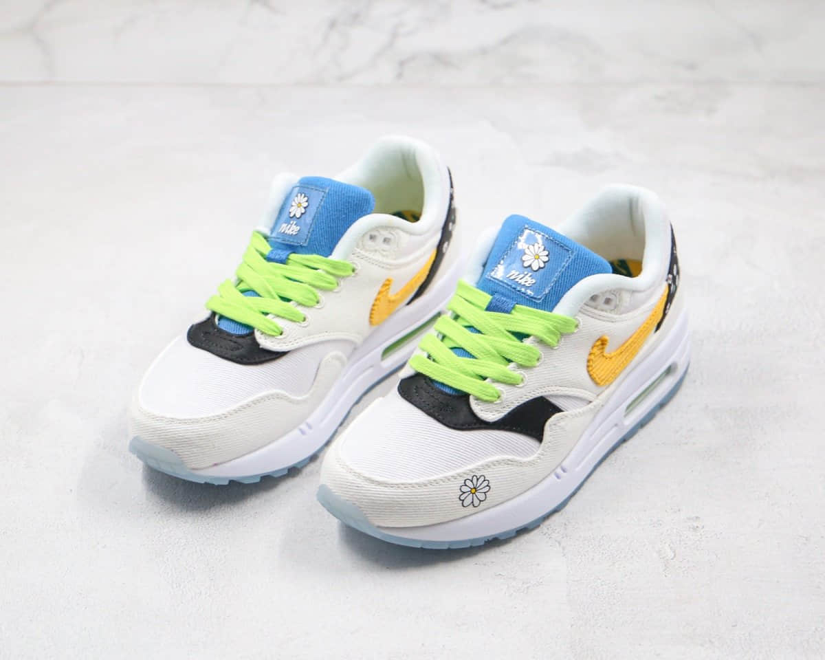 耐克Nike Air Max 1 Daisy Pack纯原版本气垫鞋权志龙同款小雏菊内置真实气垫原盒原标 货号：CW5861-100