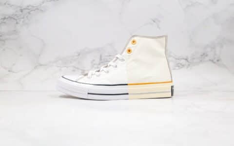 匡威Converse Restructured Chuck 1970 High White公司级版本高帮米白色解构拼接系列帆布鞋原厂硫化大底正确硅蓝PU软中底