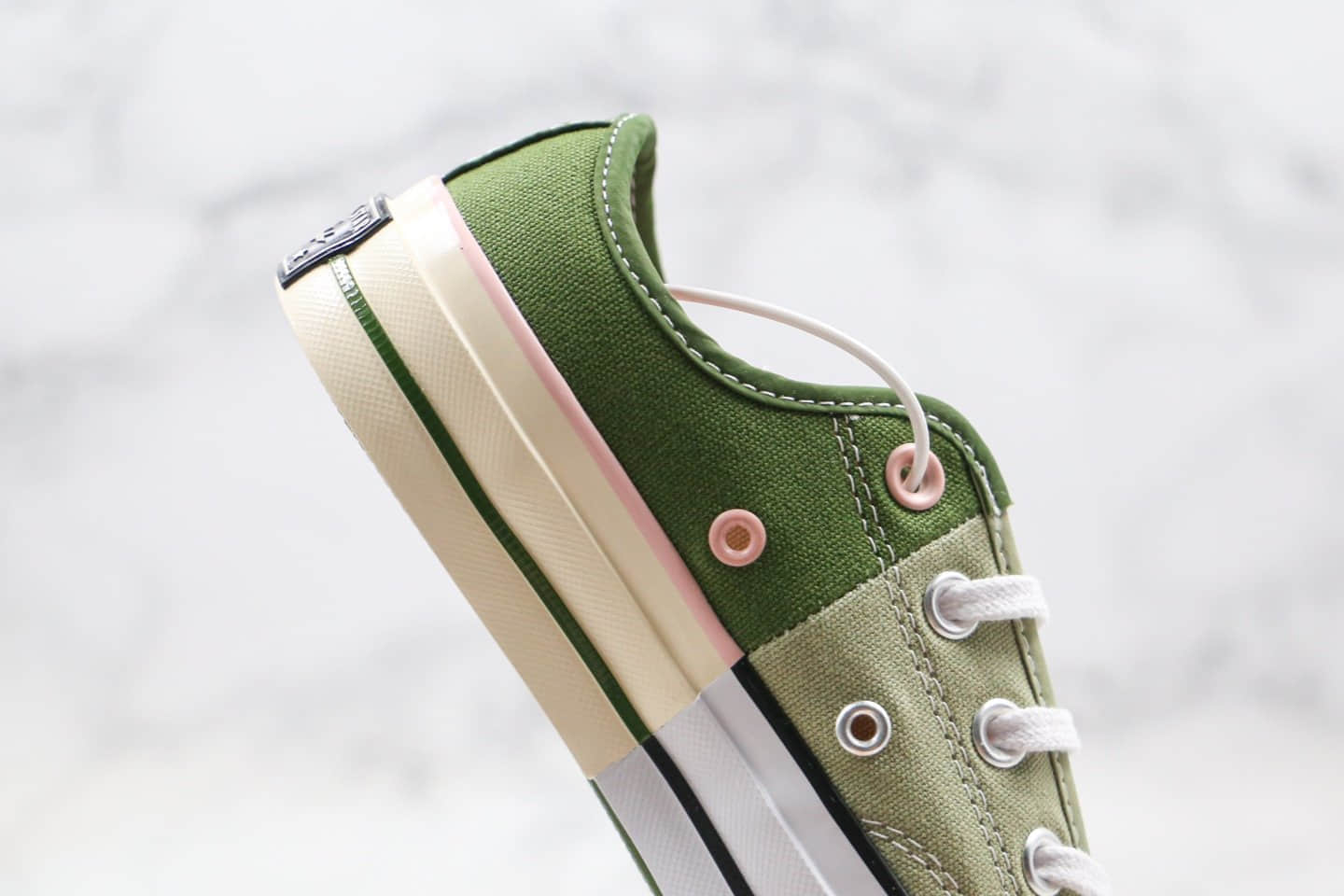 匡威Converse Chuck 70S公司级版本低帮解构拼接绿色2020年新款双围条硫化蓝底正确PU硅蓝软中底