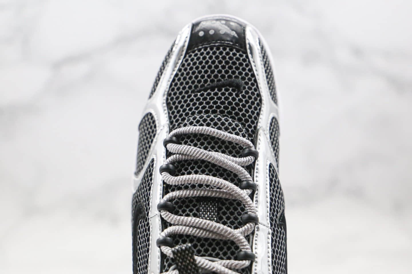 耐克Nike Air Zoom Spiridon Caged 2 x Stussy纯原版本斯图西联名款气垫鞋黑灰色斯皮里东‬牢笼2代乌金闪银内置真实气垫原盒原标 货号：CU1854-001