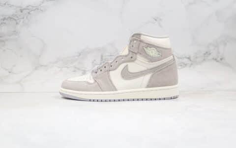 乔丹Air Jordan 1纯原版本高帮AJ1香芋灰色麂皮原厂鞋面材质正确后跟定型 货号：AH7389-101