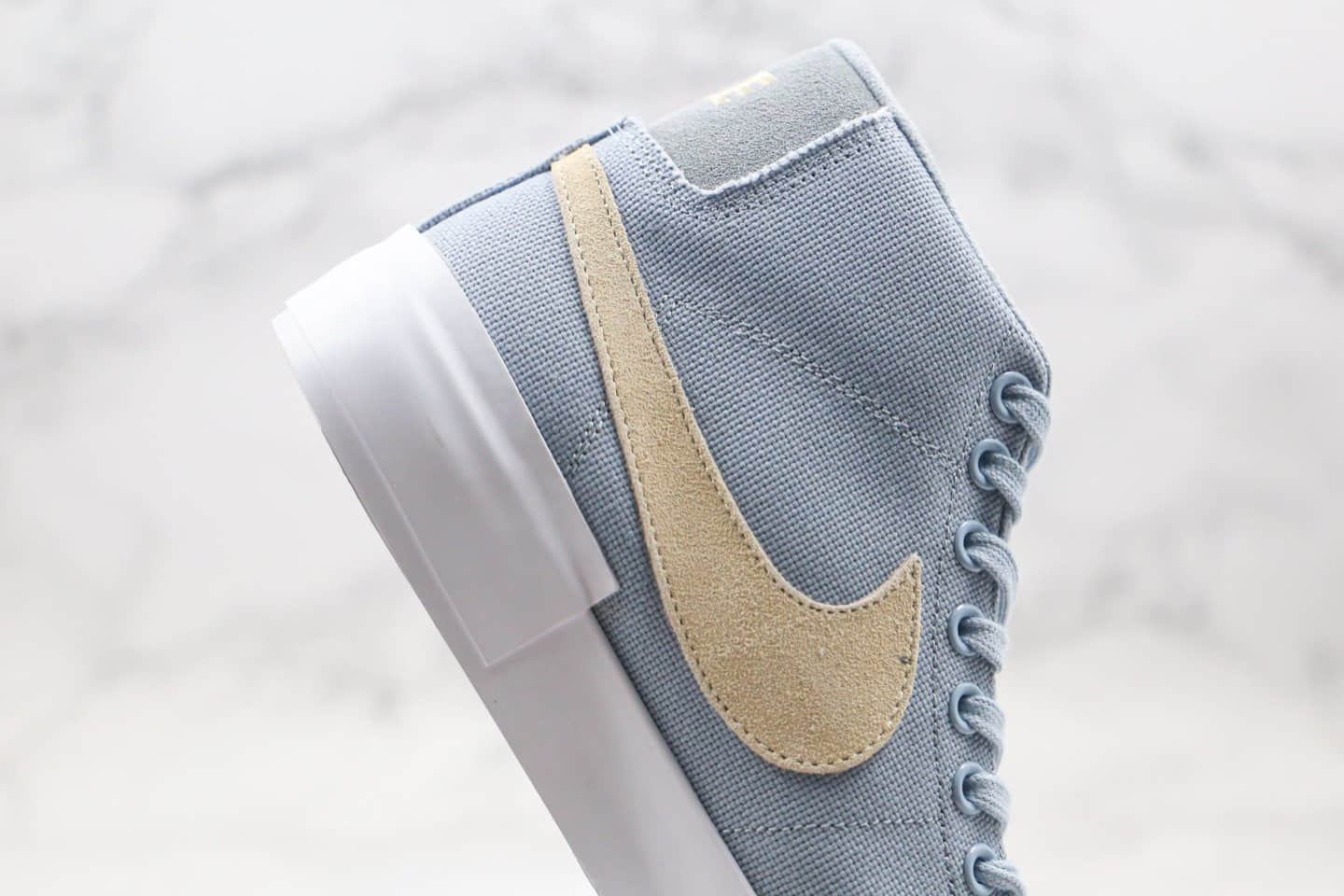 耐克Nike SB Zoom Blazer Mid Edge Hack Pack纯原版本高帮SB拆线解构雾霾蓝色原档案数据开发原盒原标 货号：CI3833-401