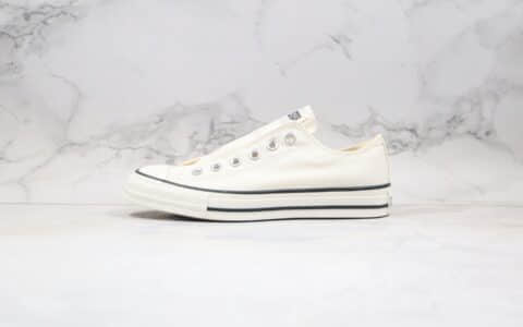 匡威Converse ALLSTARSLIPIII公司级版本低帮日版无鞋带懒人鞋一脚蹬白色帆布鞋正确硫化鞋底