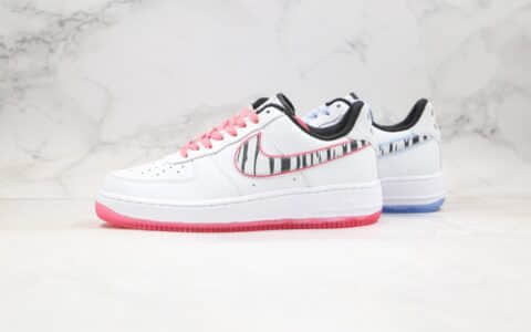 耐克Nike Air Force 1 Low Korea纯原版本低帮空军一号红蓝鸳鸯韩国限定斑马竖纹内置气垫原档案数据开发 货号：CW3919-100