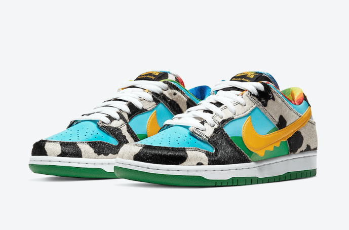 冰淇淋跨界联名！Ben＆Jerry’s x Nike SB Dunk Low释出官图！下周发售！ 货号：CU3244-100