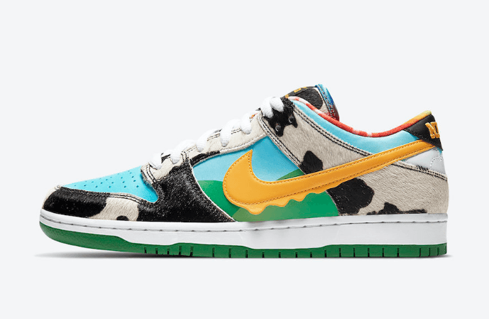 冰淇淋跨界联名！Ben＆Jerry’s x Nike SB Dunk Low释出官图！下周发售！ 货号：CU3244-100