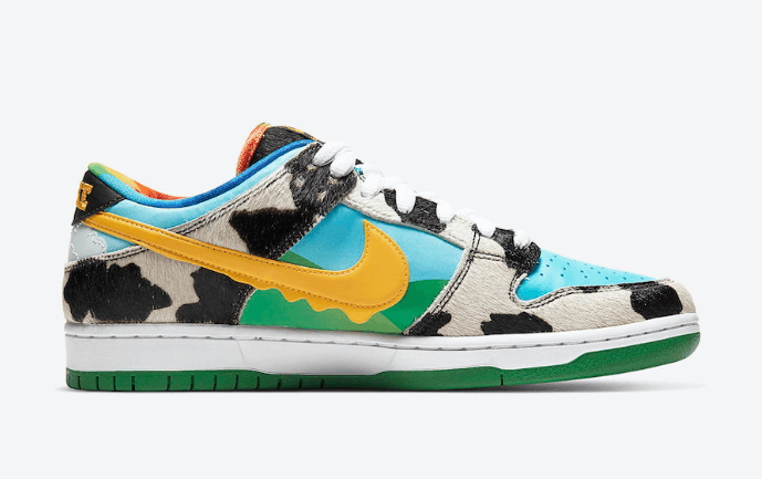 冰淇淋跨界联名！Ben＆Jerry’s x Nike SB Dunk Low释出官图！下周发售！ 货号：CU3244-100