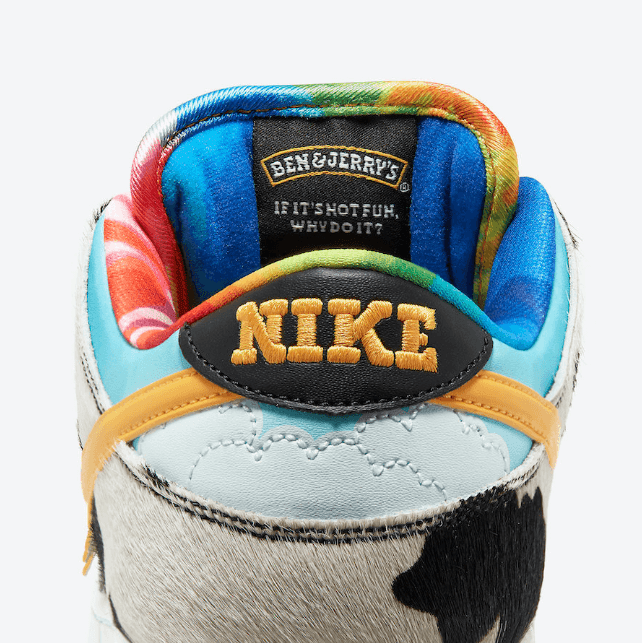 冰淇淋跨界联名！Ben＆Jerry’s x Nike SB Dunk Low释出官图！下周发售！ 货号：CU3244-100