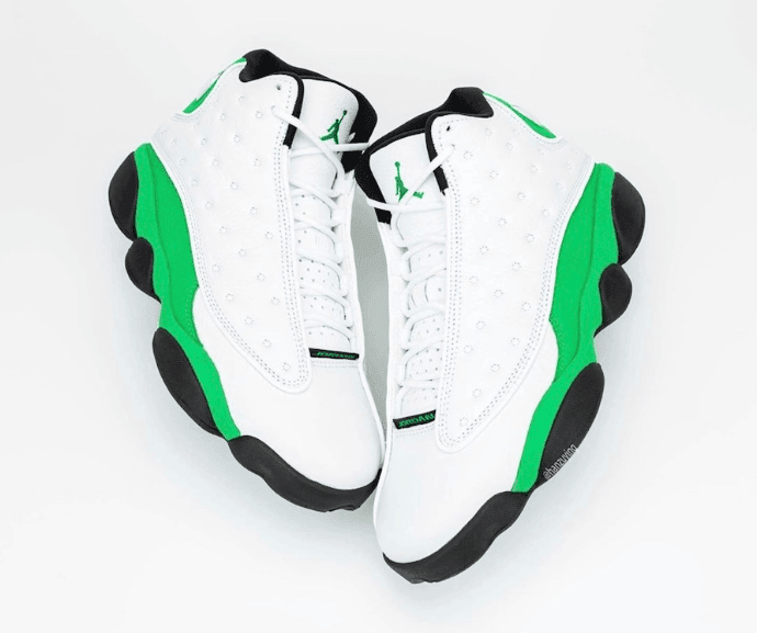 酷似天价雷阿伦 PE！AJ13 “Lucky Green”最新实物图曝光！ 货号：DB6537-113