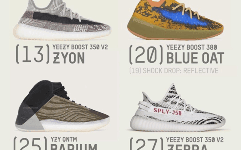 下月 4 双 Yeezy 发售！都是狠货！