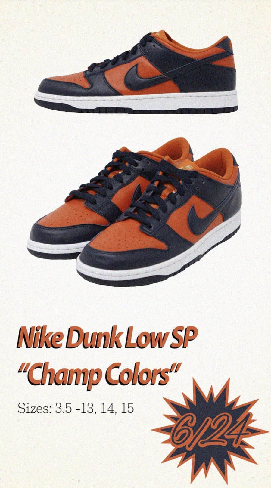 蓝橙Nike Dunk Low SP完整实物图曝光！6月24日发售！ 货号：CU1727-800