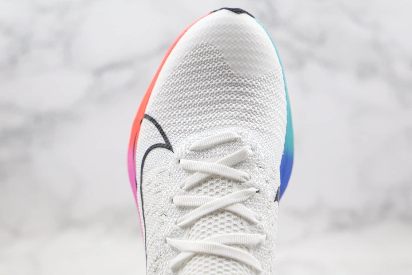 耐克Nike Air Zoom Alphafly NEXT%纯原版本马拉松气垫慢跑鞋鸳鸯白粉蓝色内置碳板气垫支持高强度慢跑 货号：CI9923-300