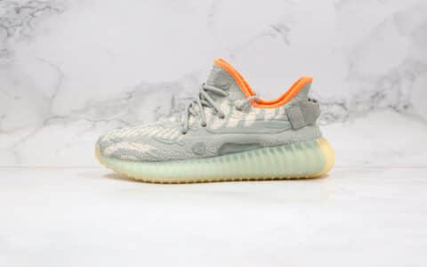 阿迪达斯adidas Yeezy 350 V3 white water drop公司级版本水滴夜光系列哈密瓜绿真巴斯夫爆米花大底 货号：FC9216