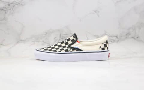 万斯VANS slipon Pro公司级版本低帮硫化板鞋字母logo黑白棋盘格一脚蹬内置钢印原盒原标 货号：VN00097M9X1