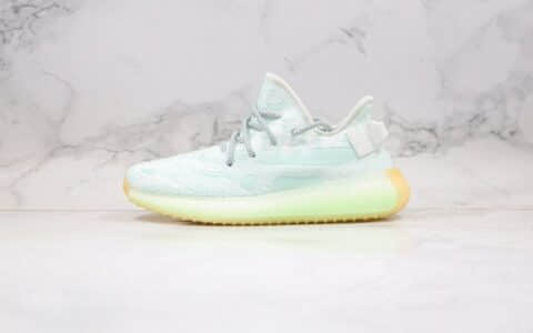 阿迪达斯Adidas Yeezy Boost 350 V3纯原版本椰子350V3新斑马水滴白绿色原鞋开模一比一打造 货号：FC9218