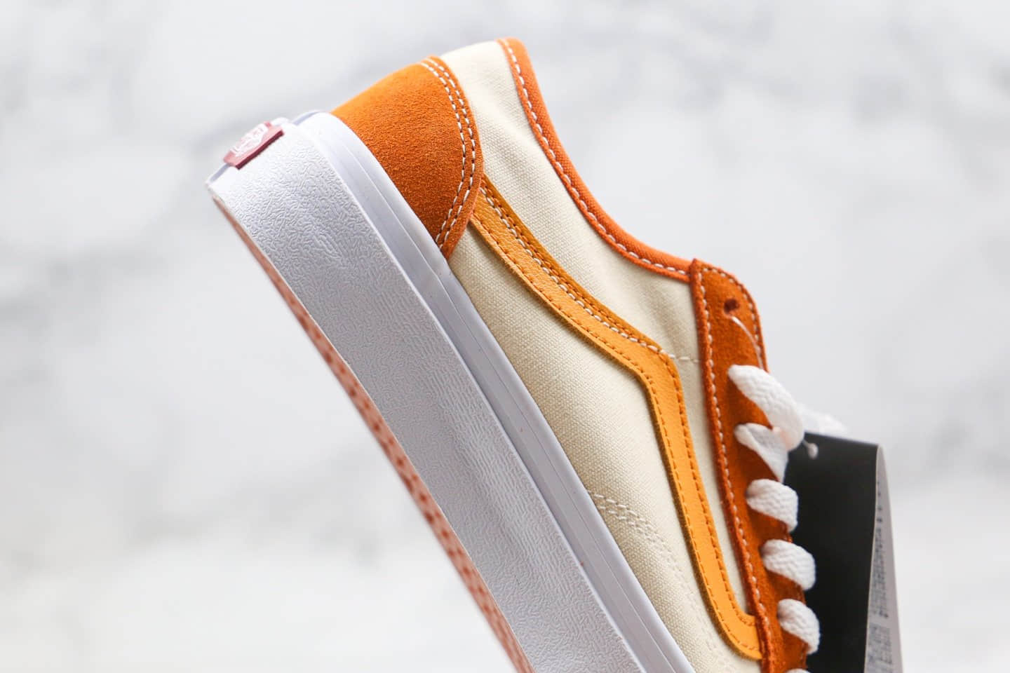 万斯Vans Style 36公司级版本低帮板鞋拼色撞色汽水系列白橙色原厂硫化大底 货号：VN0A3DZ3VXY