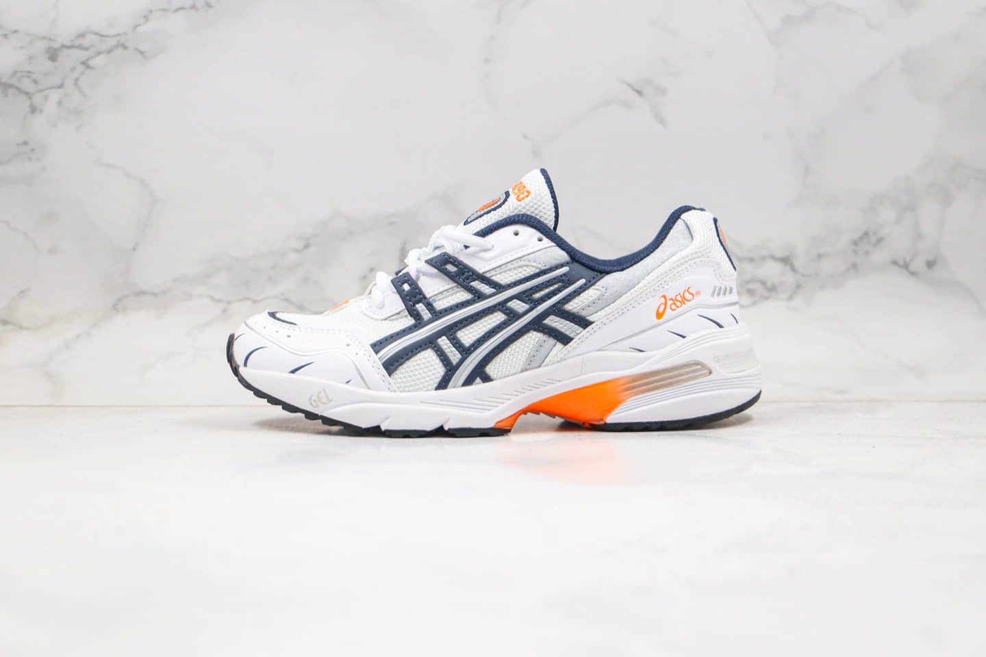 亚瑟士Asics GEL-1090公司级版本复古跑鞋白蓝色原盒原标区别市面通货 货号：1021A275-100