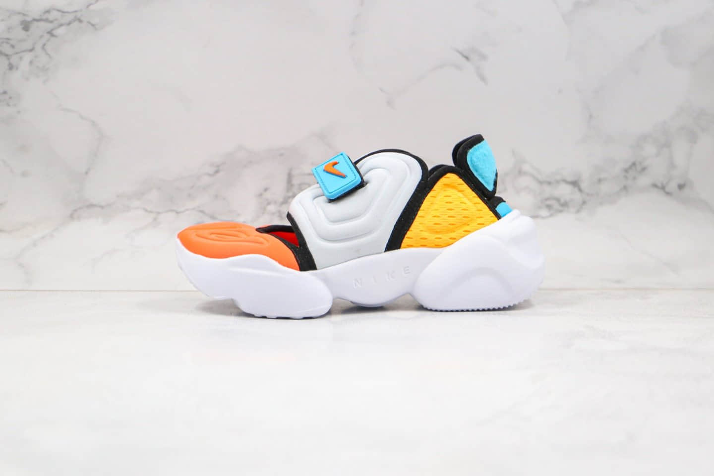 耐克Nike Aqua Rift Summit White纯原版本分脚趾二代白黄橙色老爹鞋原楦头纸板打造 货号：CW7164-002