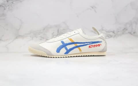 亚瑟士Onitsuka Tiger NIPPON MADE MEXICO 66 DELUXE メキシコ 66 デラックス纯原版本鬼冢虎手工鞋米白色低帮帆布鞋内置芯片 货号：1181A119-100