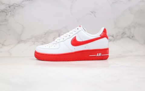 耐克Nike Air Force 1 Low University Red纯原版本低帮空军一号白红色板鞋内置气垫 货号：CK7663-102