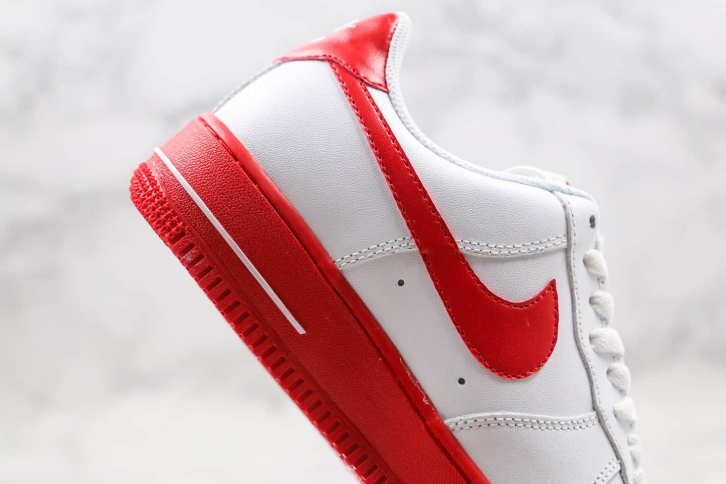 耐克Nike Air Force 1 Low University Red纯原版本低帮空军一号白红色板鞋内置气垫 货号：CK7663-102