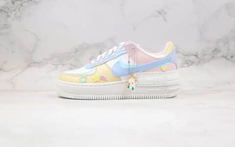 耐克Nike WMNS Air Force 1 Shadow纯原版本低帮空军一号马卡龙紫罗兰配色原档案数据开发 货号：CI0919-106