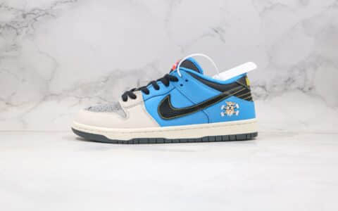 耐克Nike Dunk SB Low x Instant Skateboard纯原版本低帮SB DUNK板鞋超萌小狗骨头蓝灰银色内置Zoom气垫原档案数据开发 货号：CZ5128-400