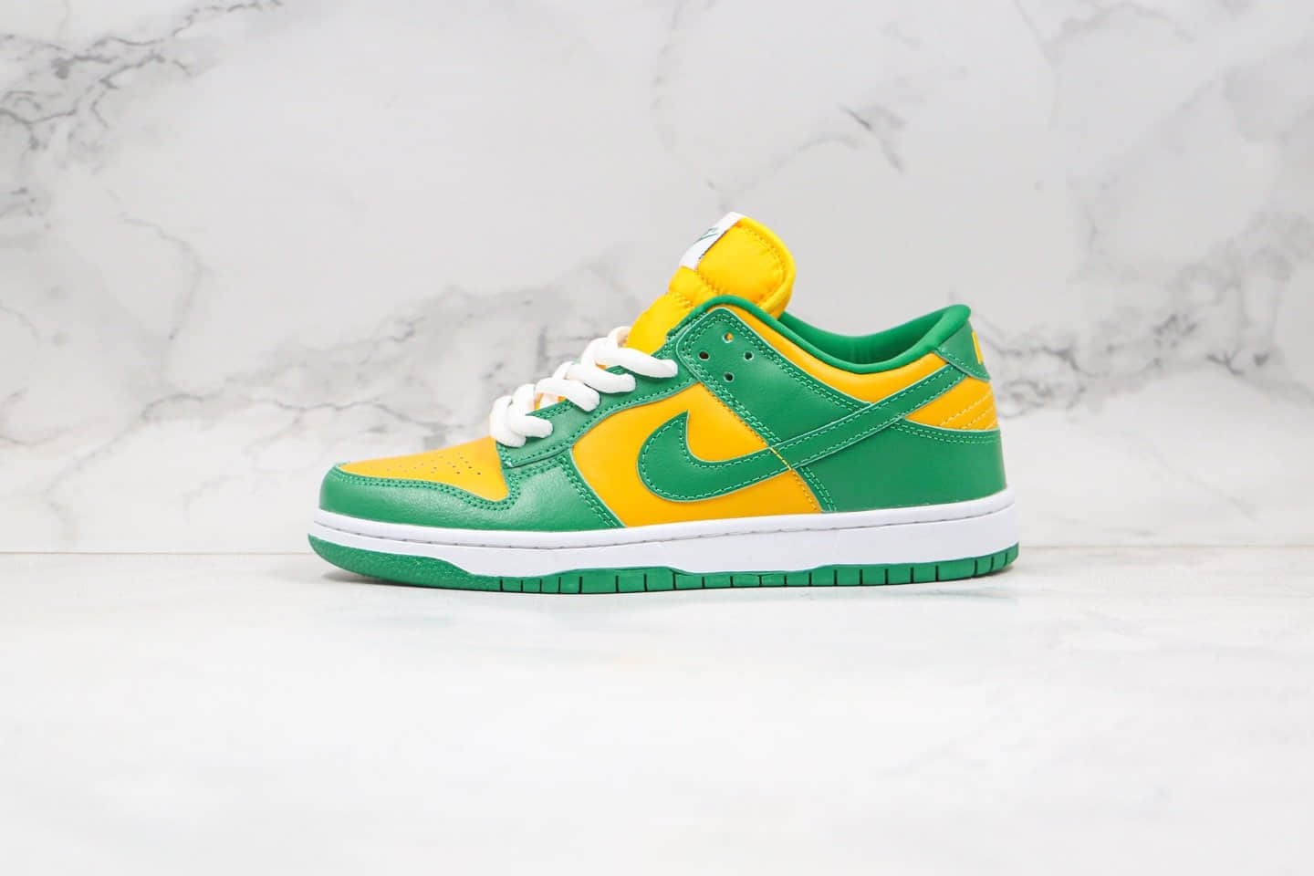 耐克Nike SB Dunk Low SP Brazil纯原版本低帮SB板鞋柠檬黄绿色巴西配色内置Zoom气垫原盒原标 货号：CU1727-700